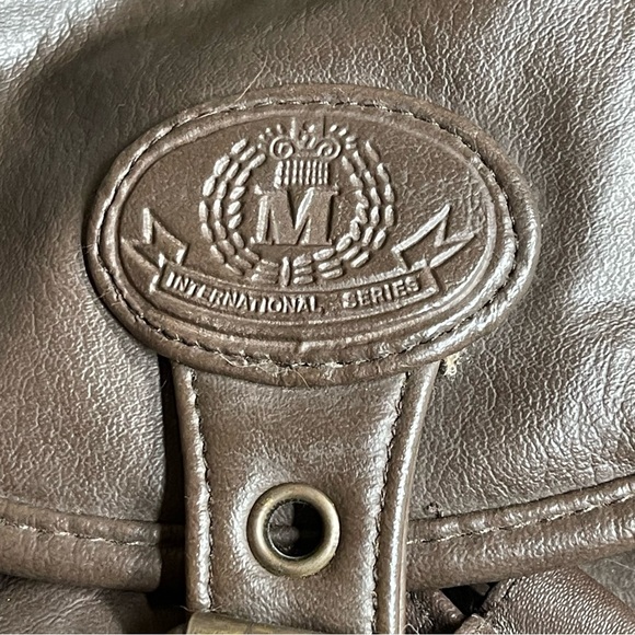 M International Women’s Brown Leather Backpack - Picture 6 of 12